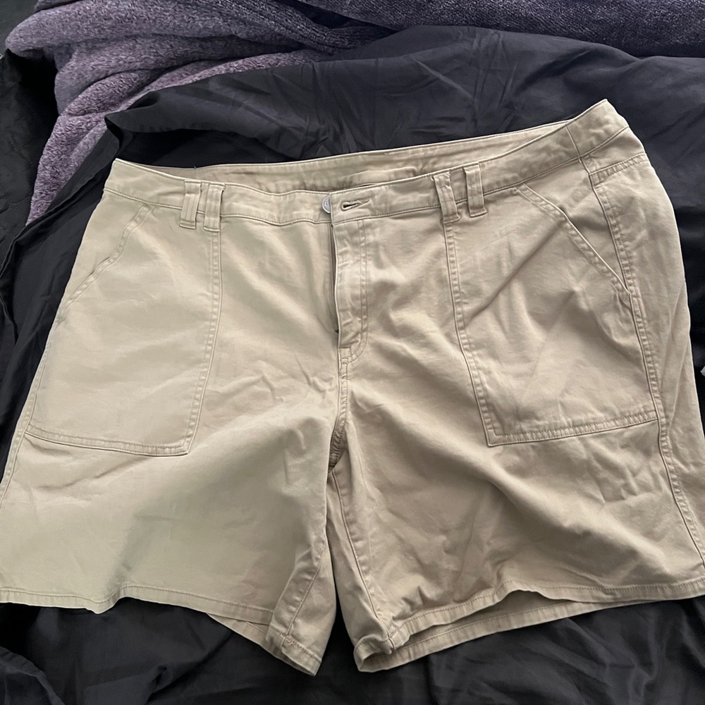 Lane Bryant Tan Shorts Classic Cotton Blend